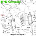 GRADE DO RADIADOR ORIGINAL KAWASAKI KXF250 06/08 LADO ESQUERDO
