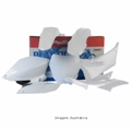 KIT PLASTICO POLISPORT YAMAHA YZF450 10/13 BRANCO/PRETO